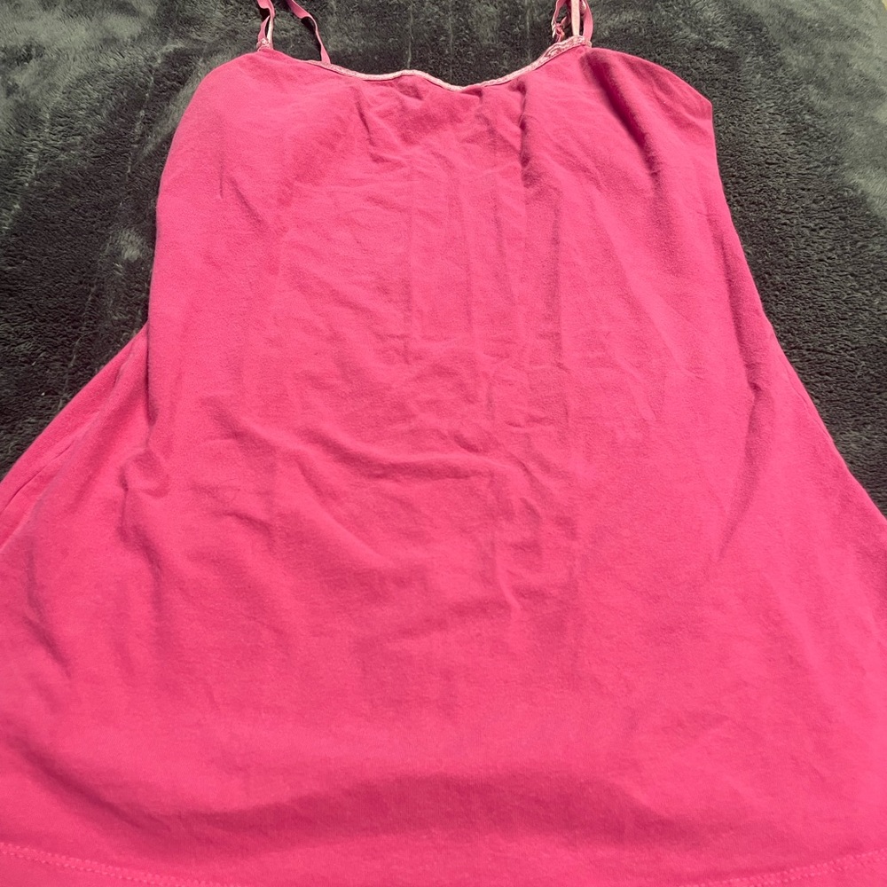 Large, pink tank top